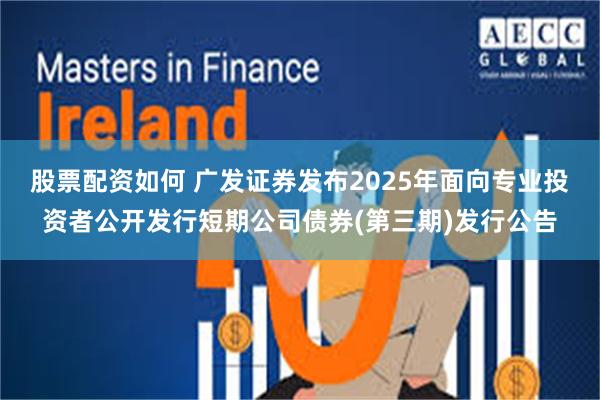 股票配资如何 广发证券发布2025年面向专业投资者公开发行短期公司债券(第三期)发行公告