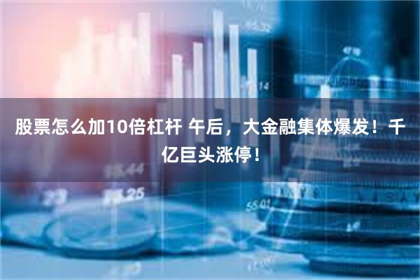 股票怎么加10倍杠杆 午后，大金融集体爆发！千亿巨头涨停！